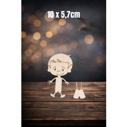 Chłopczyk 10cm, zarys, sklejka 3mm